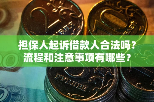 济南担保人起诉借款人合法吗？流程和注意事项有哪些？