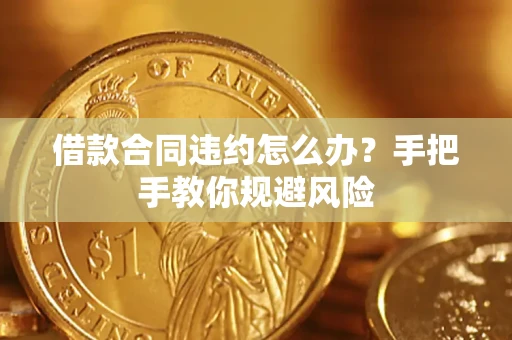 济南借款合同违约怎么办？手把手教你规避风险
