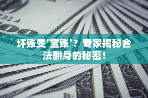 济南坏账变‘宝账’？专家揭秘合法翻身的秘密！