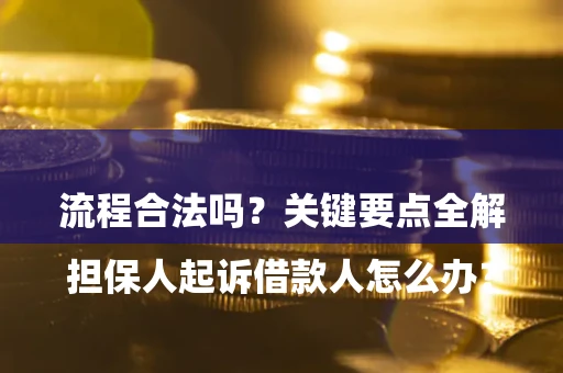 济南

担保人起诉借款人怎么办？流程合法吗？关键要点全解析