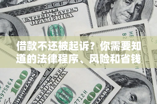 济南借款不还被起诉？你需要知道的法律程序、风险和省钱技巧