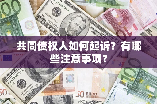 济南共同债权人如何起诉？有哪些注意事项？